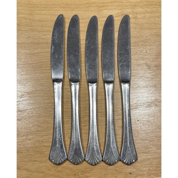 Pfaltzgraff ASHCROFT Stainless Dinner Knives Set Of 5 - Picture 1 of 6